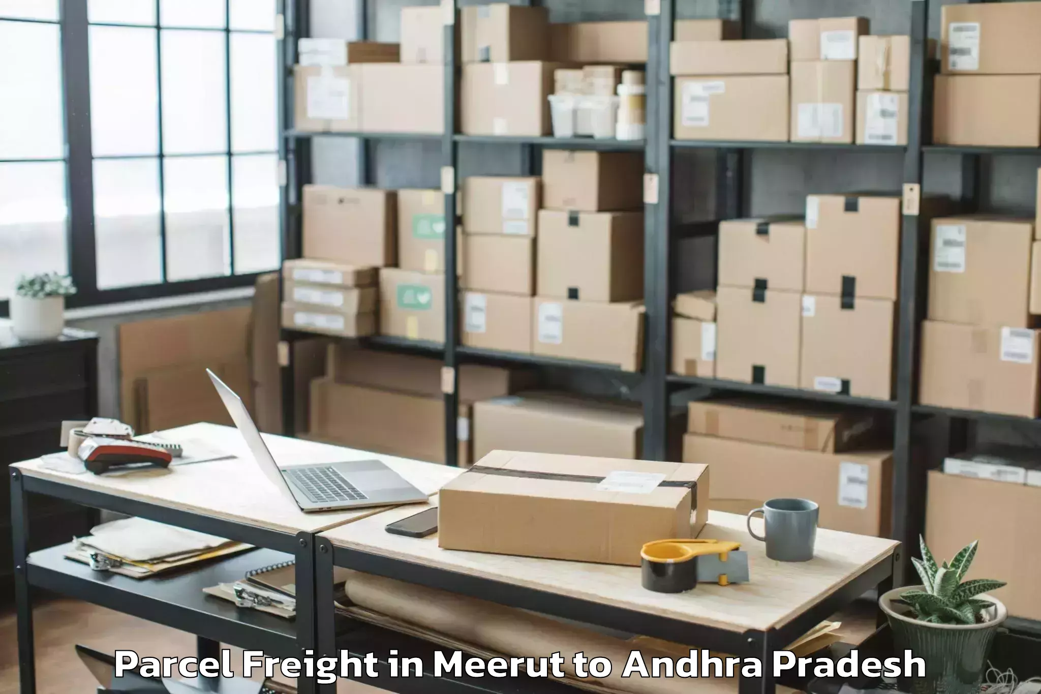 Affordable Meerut to Chillakallu Parcel Freight